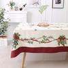 Christmas Holly Rectangle Tablecloth Party Table Decor Winter Xmas Holiday Kitchen Dining Tablecloth Christmas Decorations