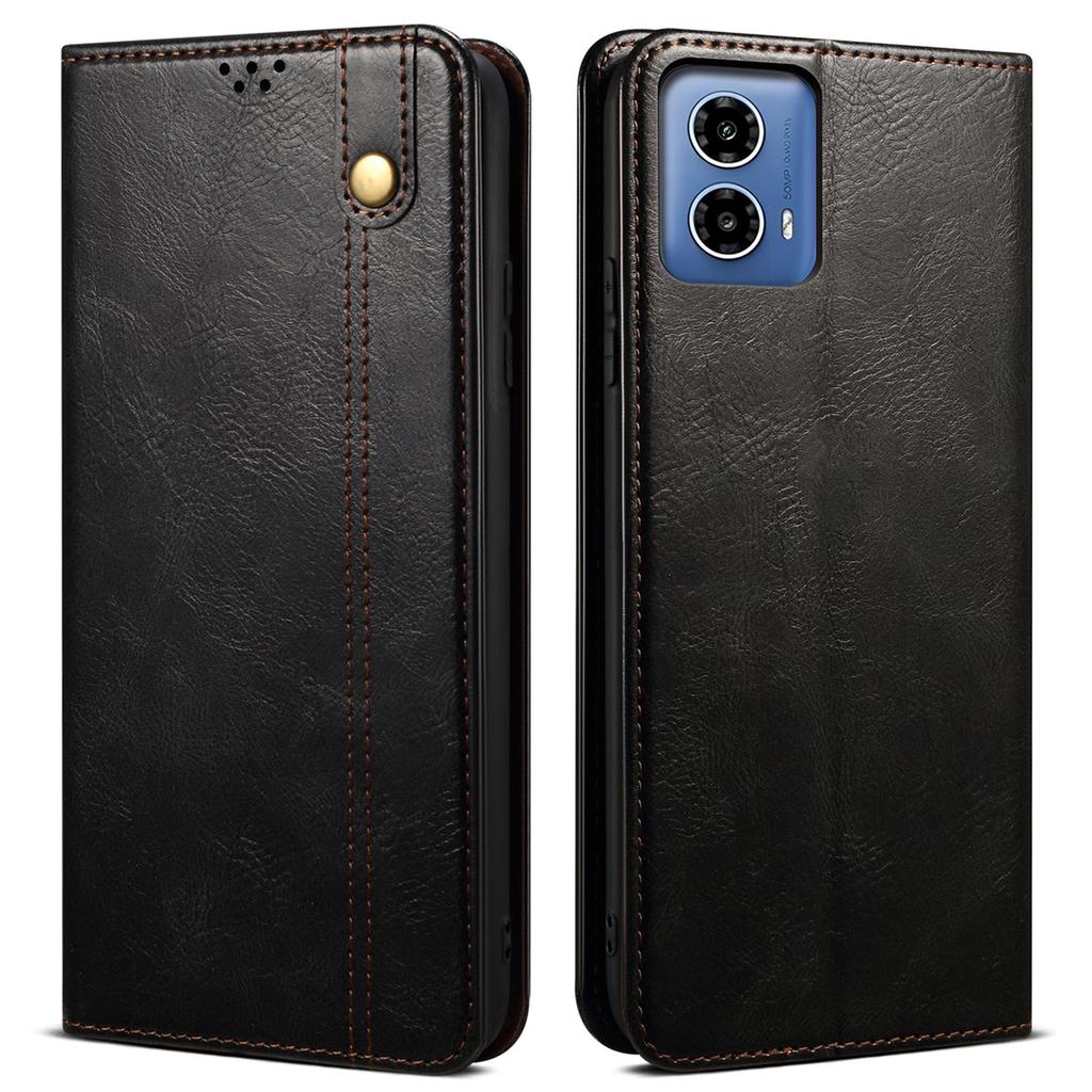 For Motorola Moto G85 5G/S50 Neo 5G Case Leather Wallet Flip Phone Cover Waxy Crazy Horse Texture