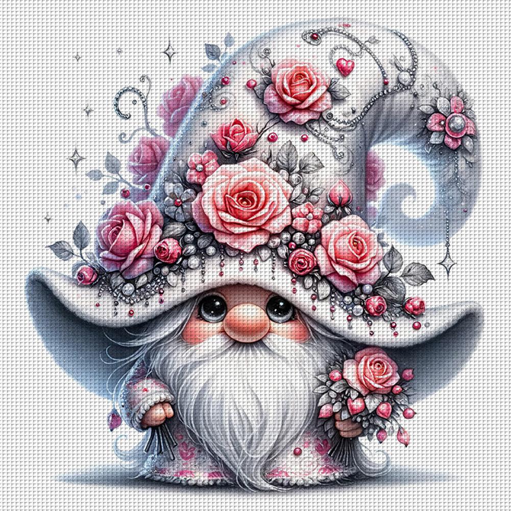 Gnom Gedrucktes Kreuzstich-Set 40x40cm DIY 11CT Fadenkunst Handarbeit Heimdeko