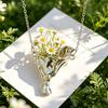 DIY Bouquet Necklace Ladies Flower Holder Necklace Elegant Bouquet Necklace Insert Preserved Dried Flowers Gift for Women Flowers Not