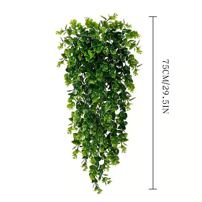 7-Fork Eucalyptus Artificial Hanging Vine - Green Decorative Faux Plant