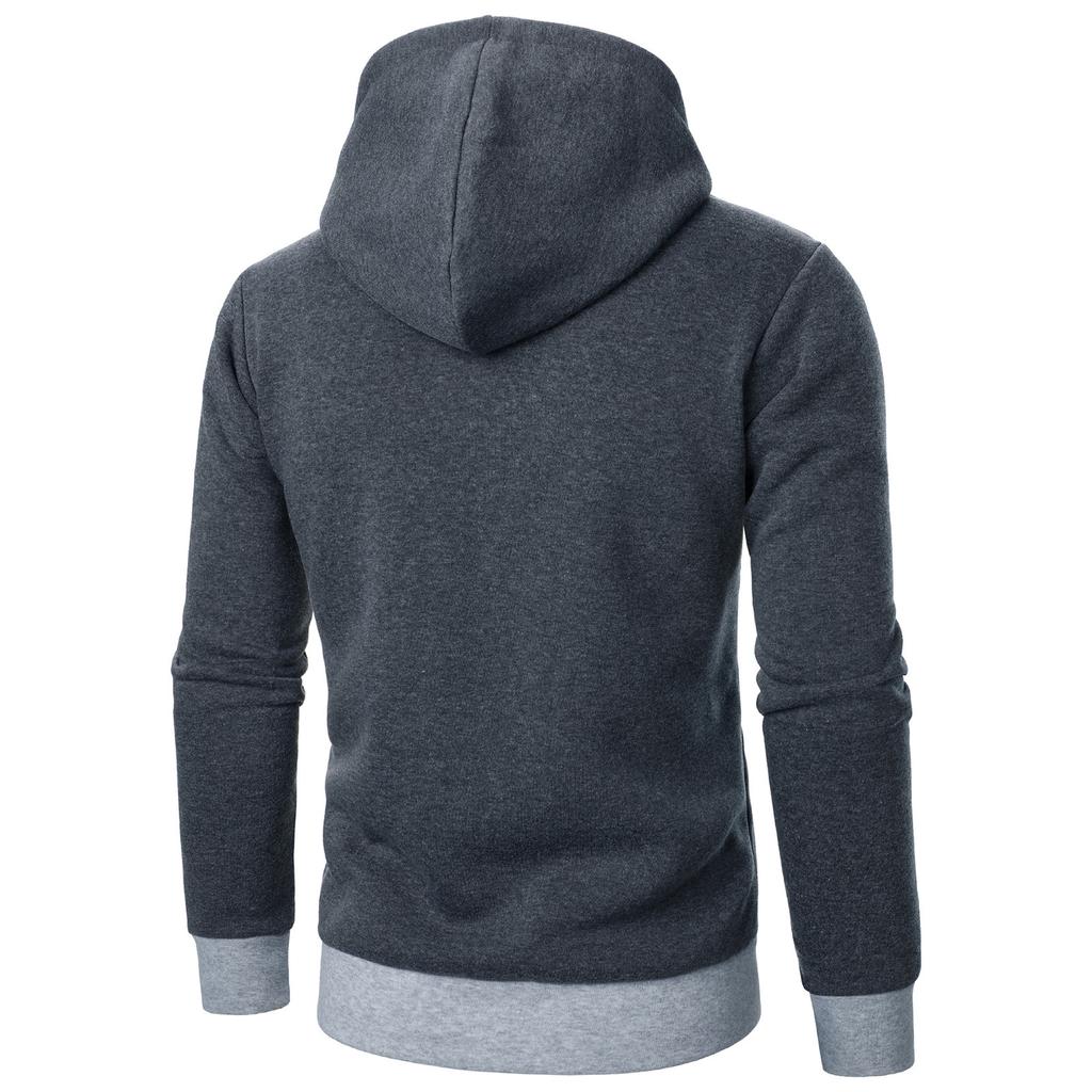 Men‘s Zipper Pullover Long Sleeve Hooded Sweatshirt Tops Blouse