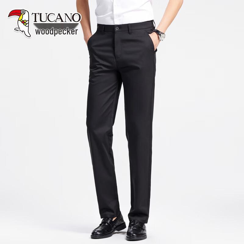 

TUCANO Men s Straight-Leg Elastic Business Casual Pants 38