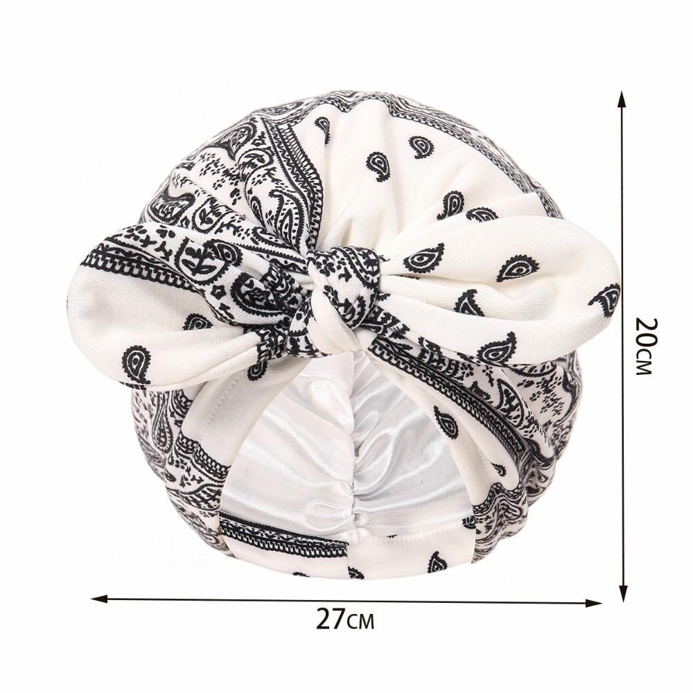 Paisley Print Pre-Tied Head Wrap Satin Lined Hair Cover Bonnet Bandana Turban Hat Casual Wear