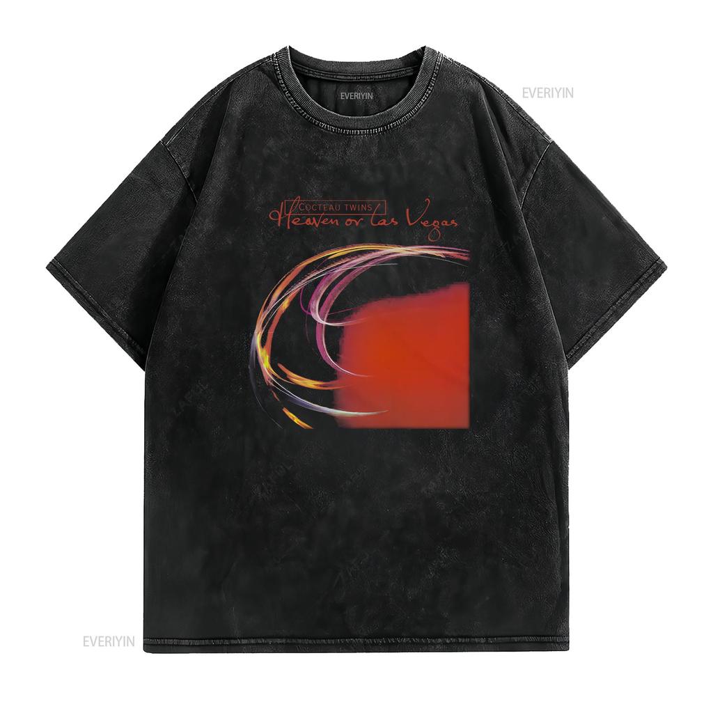 Cocteau Twins T Shirt Heaven or Las Vegas vintage Washed Casual Stretched Stylish Top For Everyday Wear fashion Versatile
