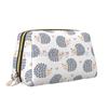 Cute Hedgehog Pattern Leather Makeup Bag Adorable Travel Cosmetic Bags Waterproof Toiletry Organizer Case for Women Girls Gifts