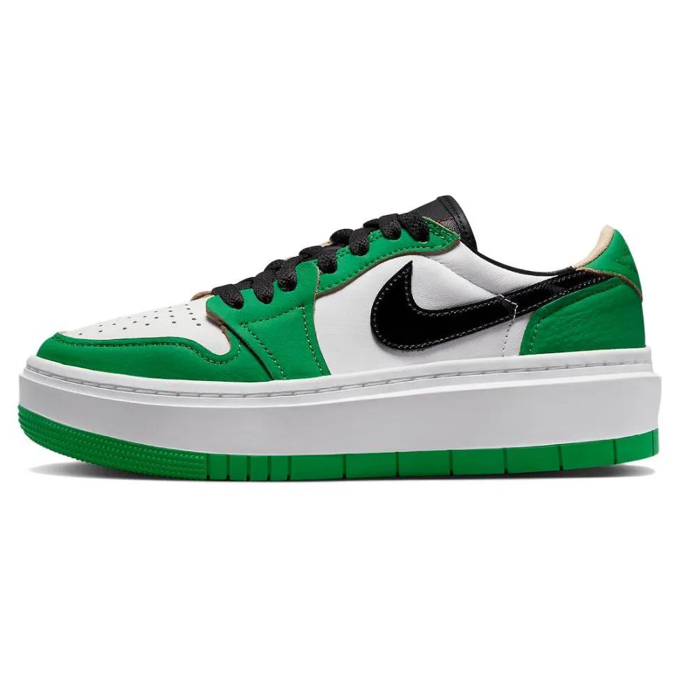 Womens Air Jordan 1 Elevate Low SE 'Lucky Green' (women's sizes) Lucky Green / White / White Onyx / Black Vintage Basketball Shoes DQ8394 301