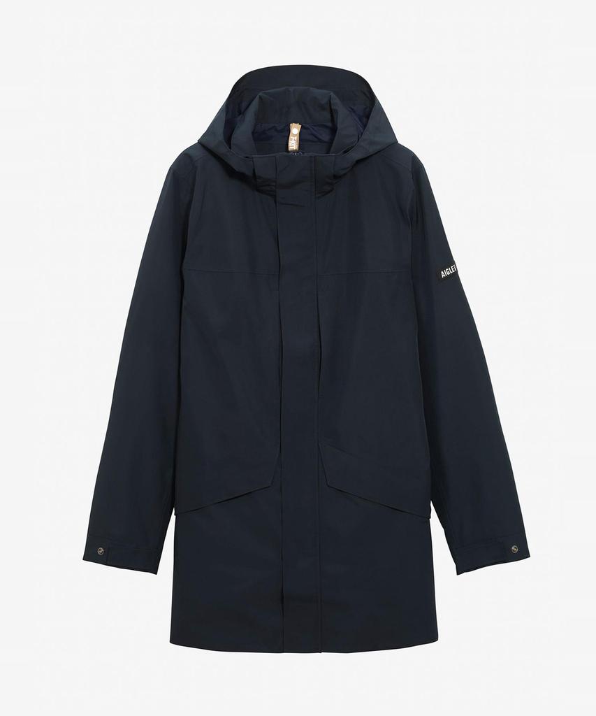 Aigle Men'S Gore-Tex T-Kit Long Hooded Jacket Aiw24Mout004Emp