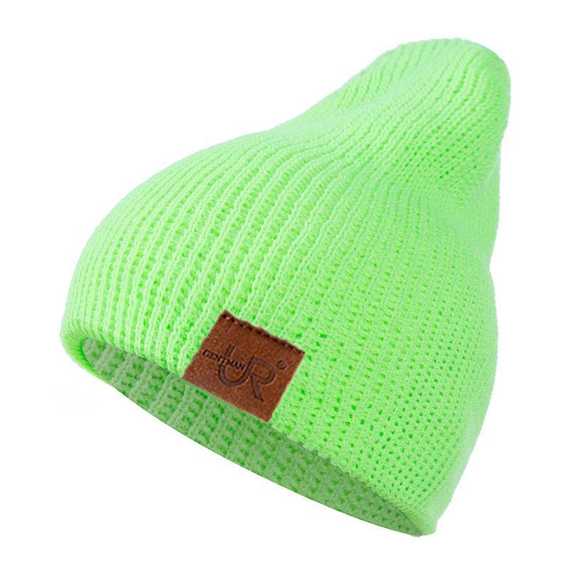 Hat Pu 1 Letter Pcs Casual Beanies Warm Winter Beanie Hats For Men Women Outdoor Stylish Solid Color Knitted Hat