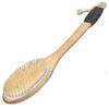 Bath Brush Wooden Curved Long Handle Antiskid Shower Brush For Exfoliating, Natural Bristle Scrubber