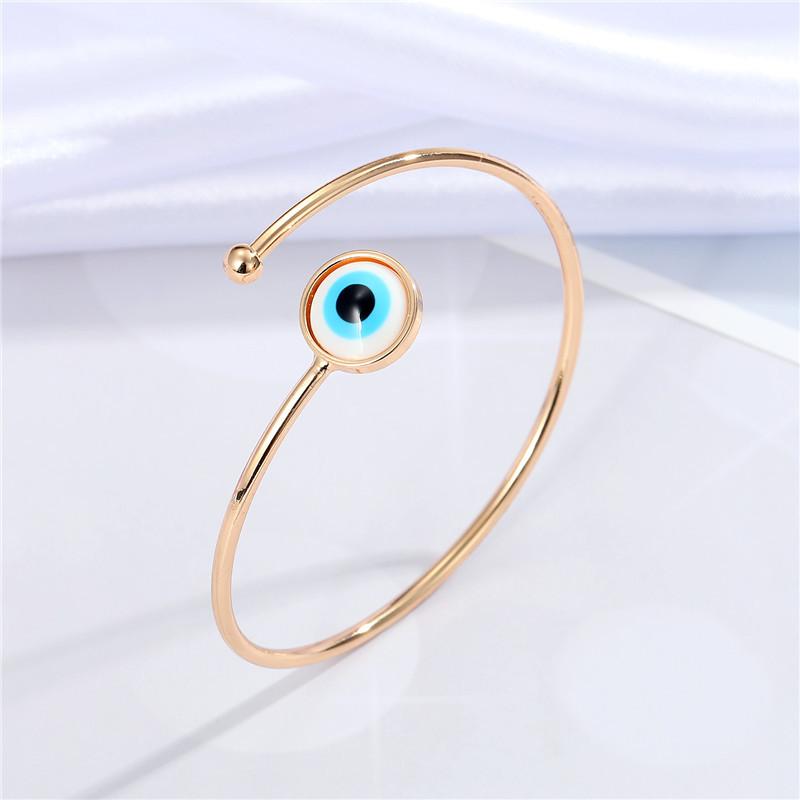 Lucky Turkish Blue Evil Eye Bracelet Bangles for Women Men Simple Round Bead Bracelet Wishing Bracelet Ladies Charm Jewelry Gift