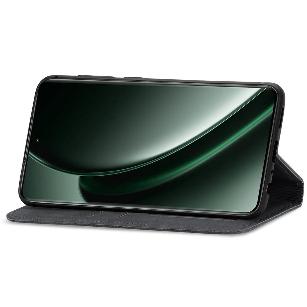 For Realme GT 6 5G Case Skin Touch Feeling Leather Phone Cover Magnetic Absorption