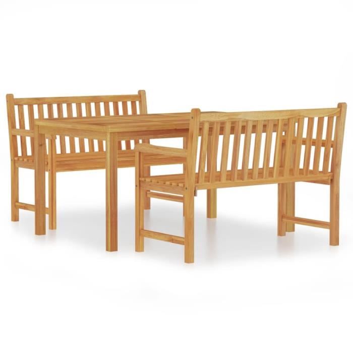 VidaXL 3-piece Garden Dining Set Solid Teak Wood 3157153