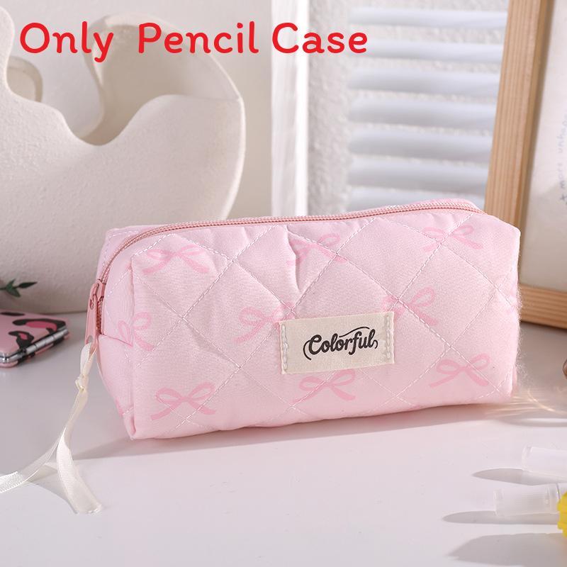 Girls Cosmetic Bag With Simple Butterfly Knot Style Made Of Durable Polyester