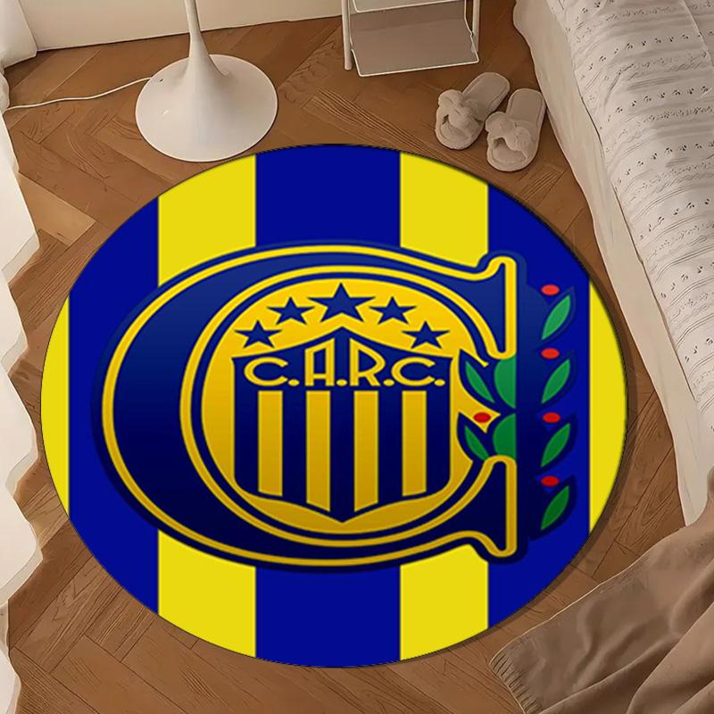 Rosario Central Crest Round mat, Anti-slip Circle Carpet Chair rug For livingroom,Bedroom, doormat home decor Gift Christmas Gifts