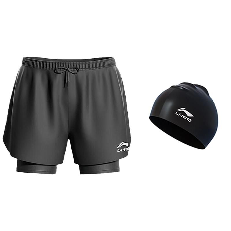 Li Ning Sports Fashion Collection Swim Pants Men's Black LSKT606