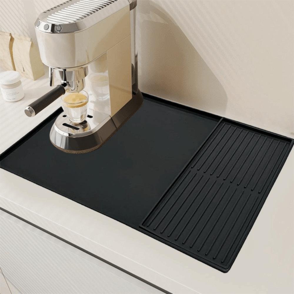 2 In 1 Silicone Coffee Machine Mat Non-Slip Bar Mat Household Countertop Protector Mat  Kitchen