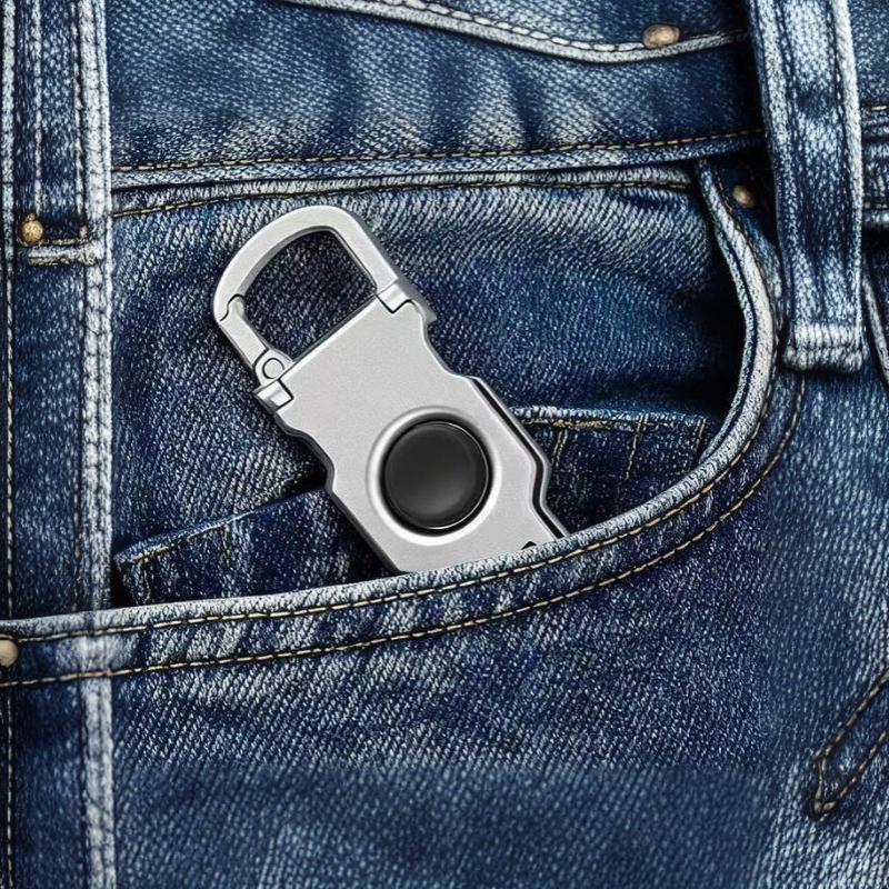 Abs Foldable Mini Phone Stand Keychain Anti-Slip Adjustable Portable  Desktop Holder For Outdoor Travel