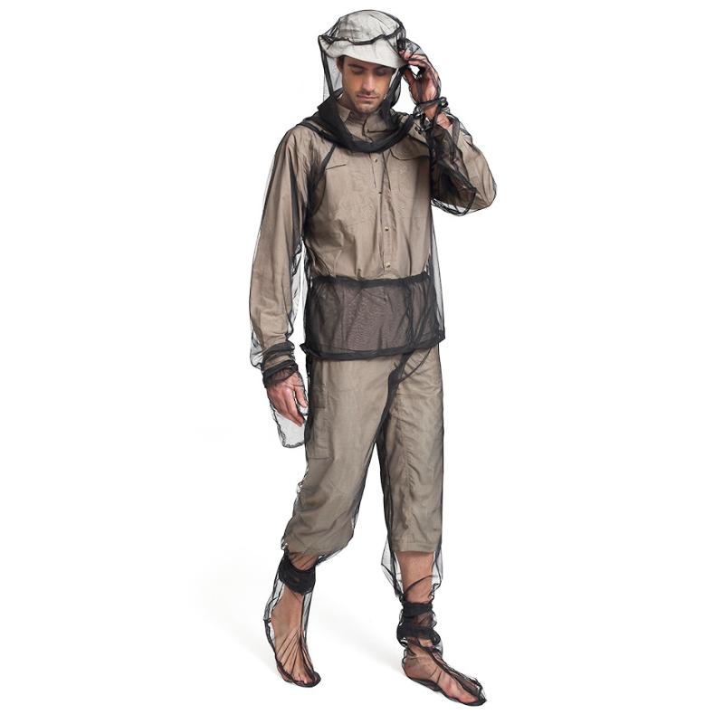 Mesh Hooded Bug Jacket Suit, Anti Mosquito Net, Mitt Mesh Clothes, Carry Pouch For Protective Hunting, Fishing, Hiking