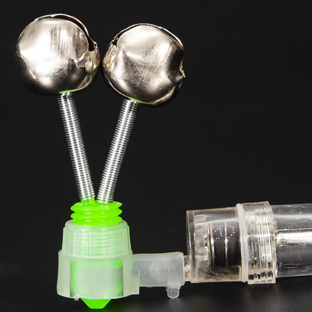 Bells Fishing Rod Alarm Twin Bells Fishing Alarm Indicator Fish Sound Alert Accessories Efficient Versatile Led Light Clip For