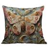 New Imitation 3d Butterfly Printed Pillowcase Retro Home Sofa Cushion Pillowcase Decoration