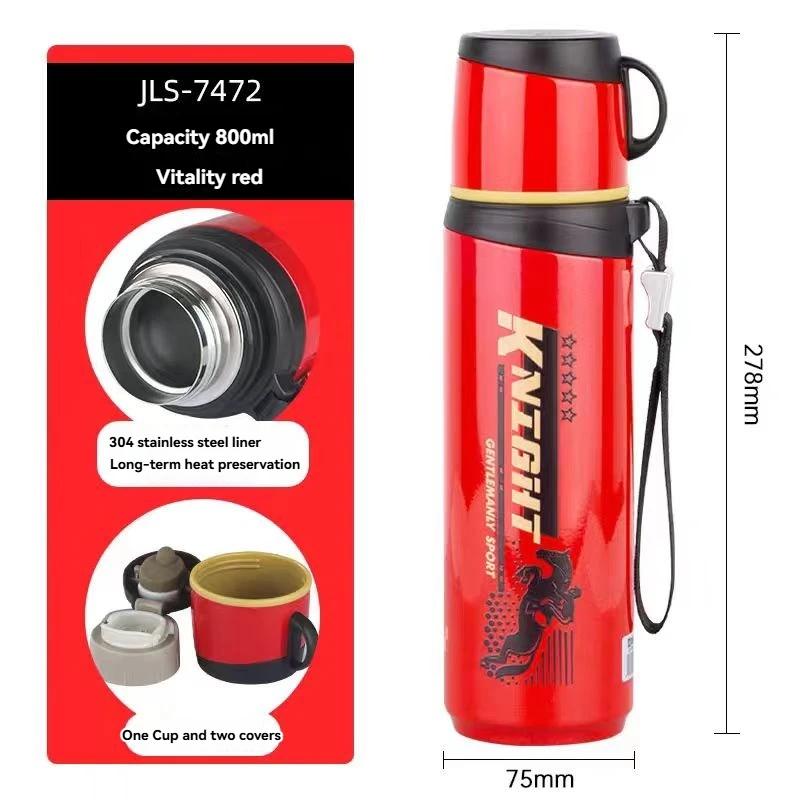 Cup Stainless Steel Thermos Bottle Large Capacity Outdoor Water Bottle with Rope Tumbler Vacuum Flasks Thermo Bottle 680/800ML