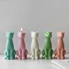 Flexible Silicone Mold Handmade Scented Candle Mould 3D Sitting Cats Aromatherapys Jewelry Mold Home Decoration Mold