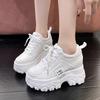 Platform Heel Heightening Shoes for Ladies Spring and Autumn Fashion Lace-up Sports Casual Shoes