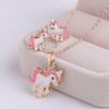 Pink 3pcsset Horse Unicorn Jewelry Sets For Women Earrings Necklaces Best Gifts