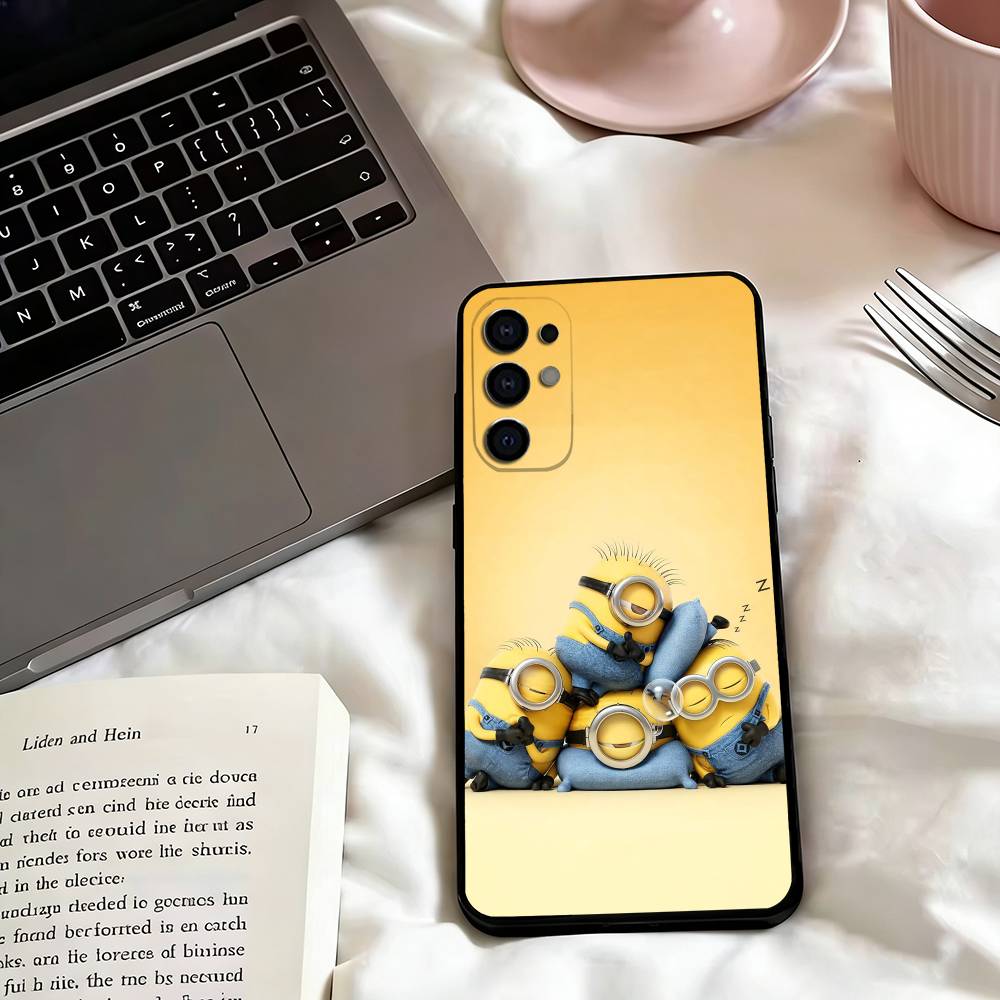 Cute M-MinionT Phone Case For Samsung S25,S24,S21,S22,S23,S30,Ultra,S20,Plus,Fe,Soft Silicone Black Cover