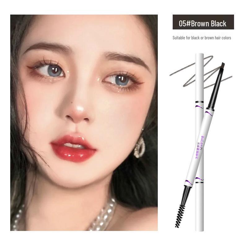 

BoLonZi Dual-Ended Waterproof Eyebrow Pencil: Triangular, Sweatproof, Long-Lasting for Beginners