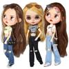 Für Blythe Puppenkleidung Perforierte Schlagjeans für Ob24 Ob22 Azone Puppen Hosen Outfit