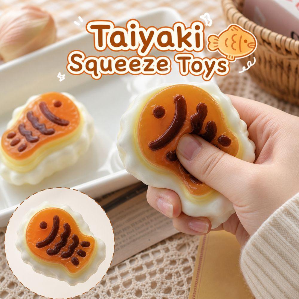 Portable Creative Taiyaki Squeeze Anxiety Relief Super Soft Slow Rebound Fidget Funny Kneading Sensory Stress Ball For Adults