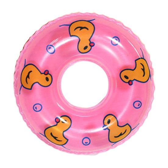 2ks Univerzální miniaturní bazénový kruh Realistický funkční plavecký záchranný kruh pro panenky pro fotografování modelů