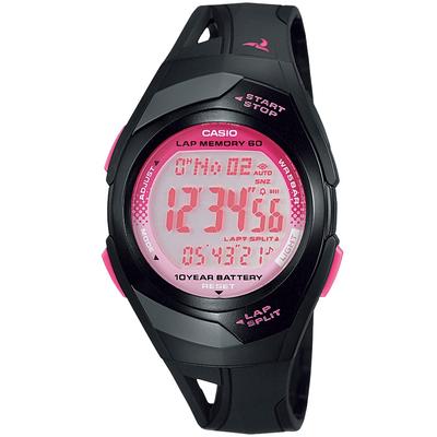 Men's Sports Watch with Stopwatch and Lap Timer STR-300J-1BJH, Black, Casio Collection