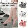 Bunny Shape Foot Scrubber Mat Soft Silicone Bristles Exfoliating Achy Feet Soothing Dead Skin Removal Non Slip Suction Cup Bathroom Feet Massager Mat