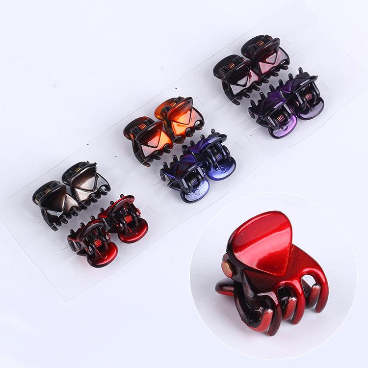 12 stk Sweet Mini Plastic Claw Barrettes For Kvinner Jenter Hårklemmer Hår Krabbeklemmer Styling Sminkeverktøy Koreansk hårtilbehør