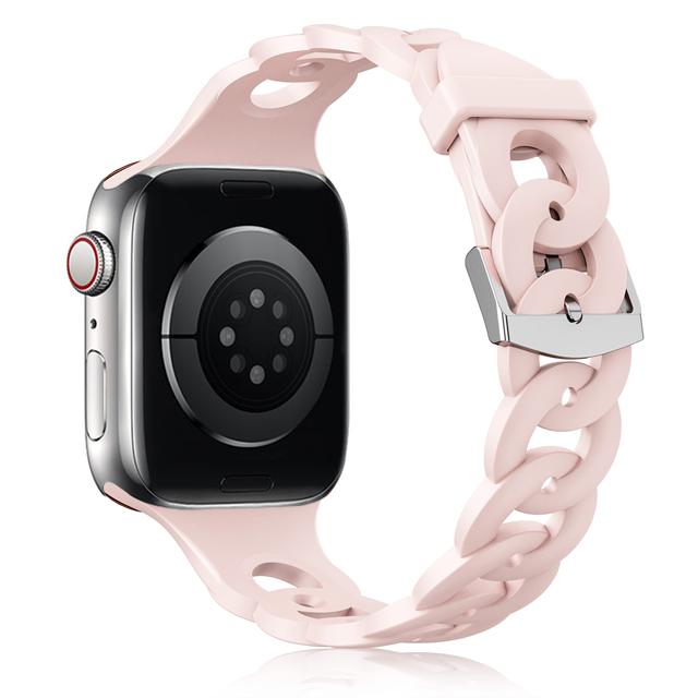 Silikonarmband für Apple Watch Band 45mm 44mm 40mm 41mm 42mm 49mm atmungsaktives Armband correa iWatch Ultra Serie 8 7 6 5 4 SE