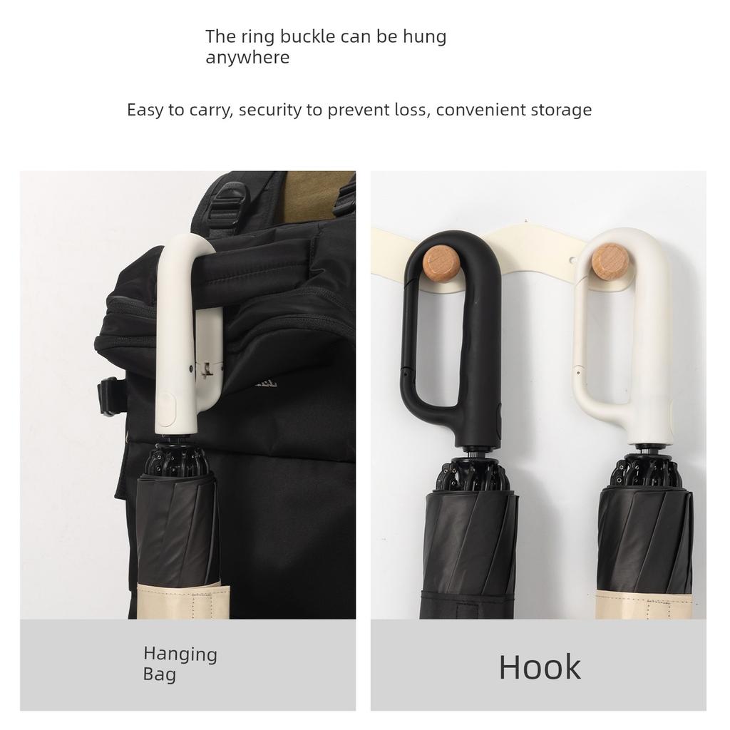 Ring-Buckle Automatic Umbrella, Enlarged and Reinforced, Sturdy and Wind-Resistant, for Men and Women, Sun Protection, Dual-Use for Sun and Rain