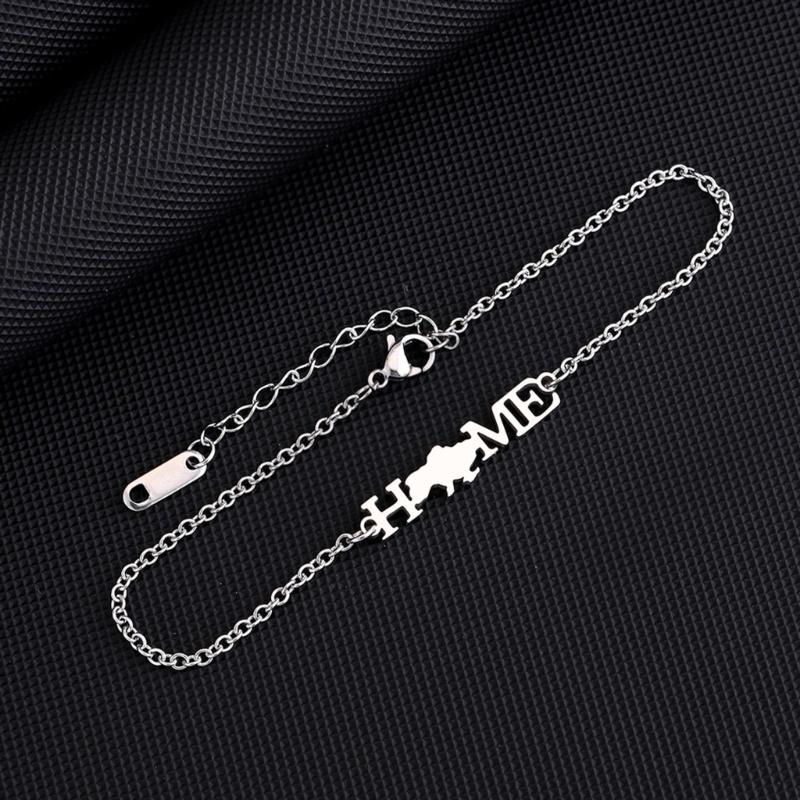 Ukraine Map Bracelets Pendant Bracelets Ukraine Flag Bracelets Ukraine Jewelry Chain Bracelets Stainless Steel Material