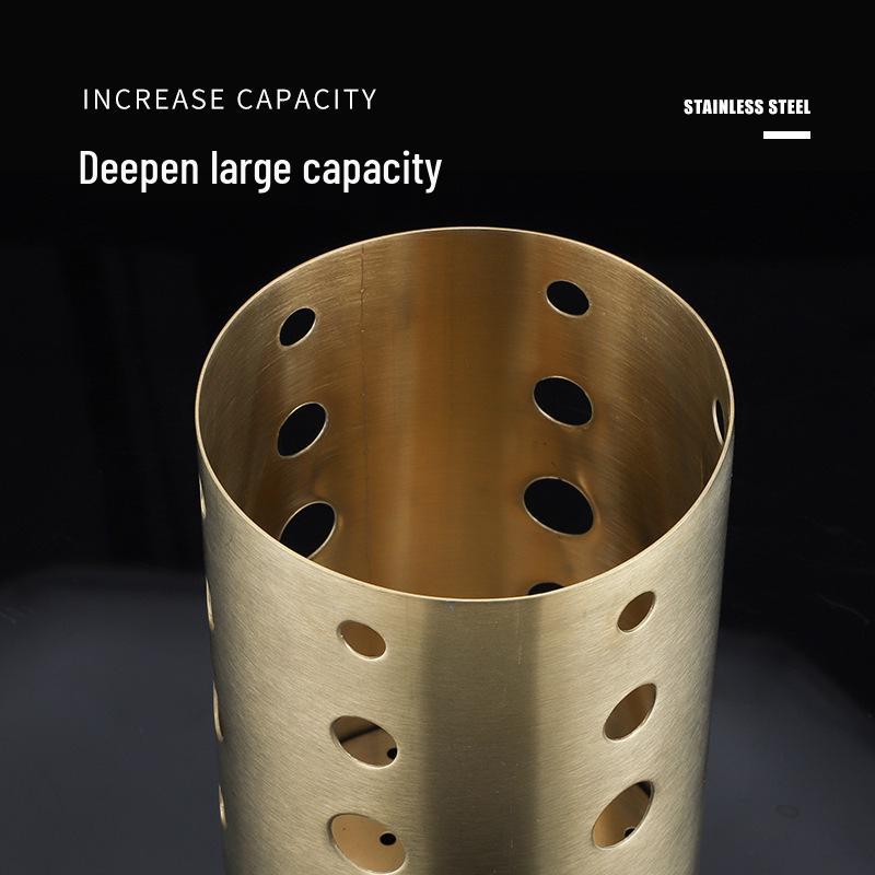 Durable Stainless Steel Chopstick Holder with Drainage Holes - Moisture-Proof and Anti-Fall, Ideal for Restaurants and Customizable with Logo.