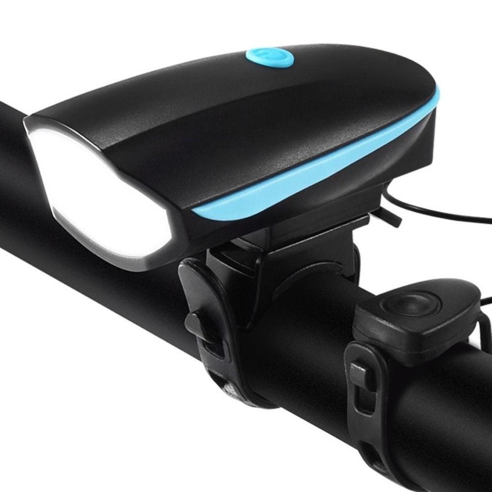 Waterproof Bicycle Front Light USB Rechargeable Bike Lantern Headlight New Electric Loud Horn