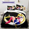 Set Copripiumino con Motivo Sailor Moon3 Decorazione per la Casa Regalo (1 * copripiumino + 2 * federe senza imbottitura)
