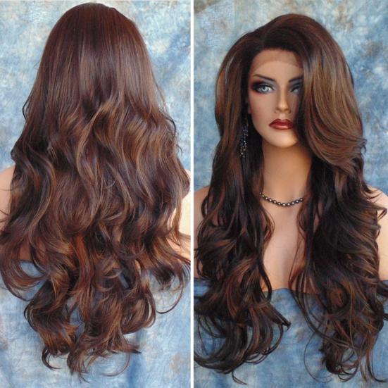 Women Long Wavy Curly Hair Cospaly Costume Full Wigs Hair Extension