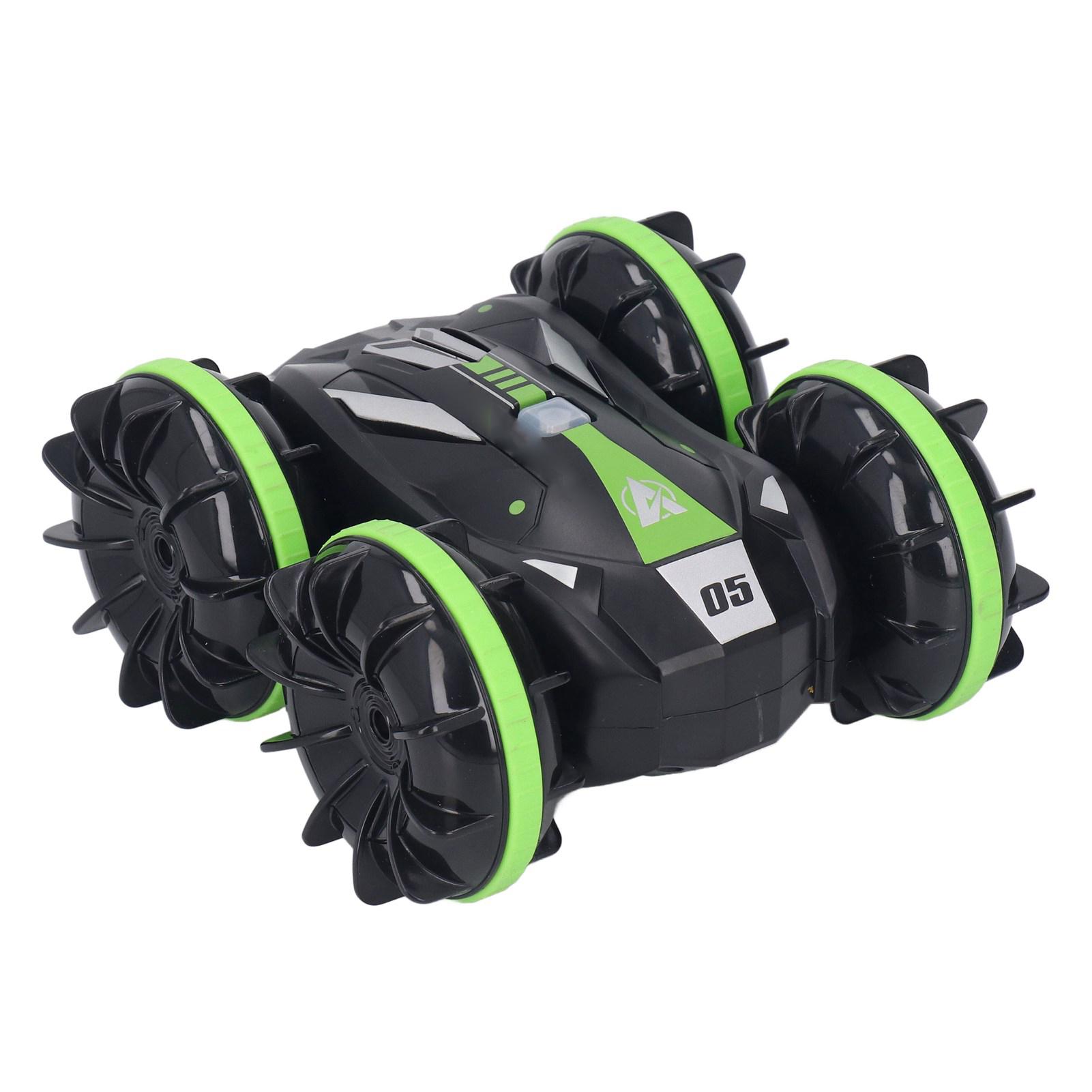 Amphibious Remote Control Car Waterproof Rechargeable Double Sided Tumbling RC Crawler for Playing