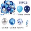 12inch Blue Balloon Set, Suitable for Weddings,birthdays,themed Parties,bridal Showers,graduation Ceremonies,family Gatherings