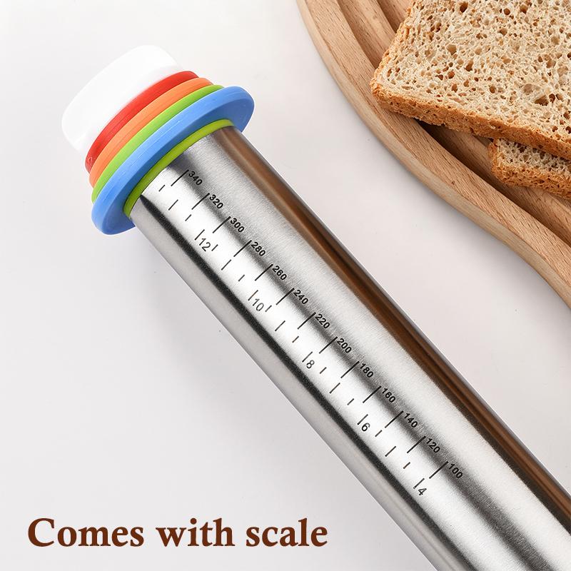 This 17 Inch Stainless Steel Rolling Pin Is Perfect For Making Pizzas Cookies And Other Baked Goods