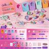 Rabbit Magical Goo Card Gift Box 3D Goo Card Full Set Stickers Cute Goo Card Sticker Set  Girls