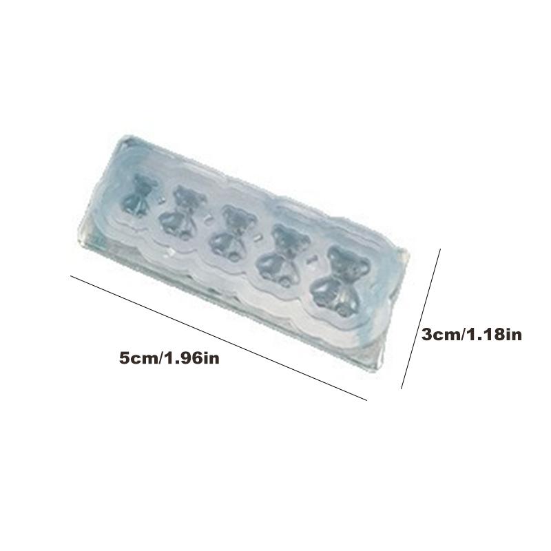 3D Bow Little Bear Silicone Nails Accessories Carving Mold Flowers Stamping Plate Nails Stencils Diy Gel Manicure Mould Tools