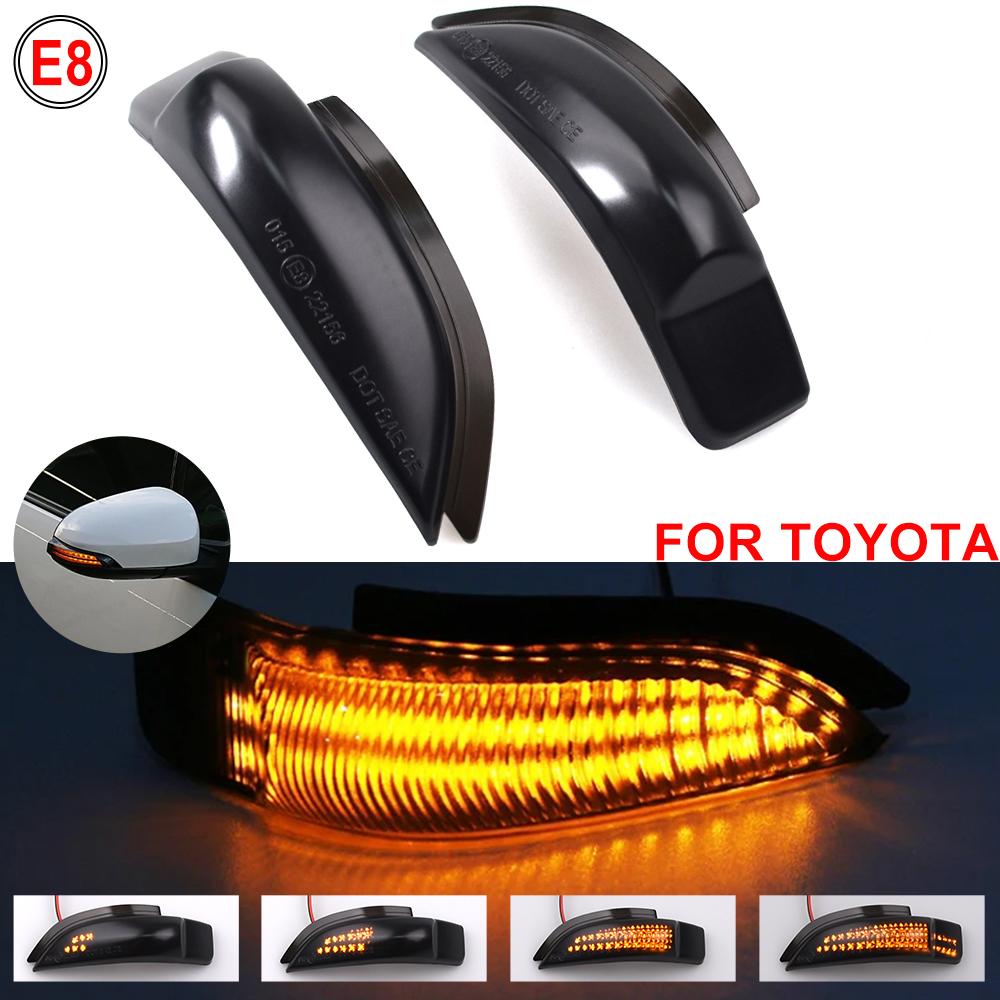 2x Dynamic LED Sequential Blinker For Toyota Camry Corolla Avalon Yaris Prius C Side Mirror Indicator Turn Signal Light
